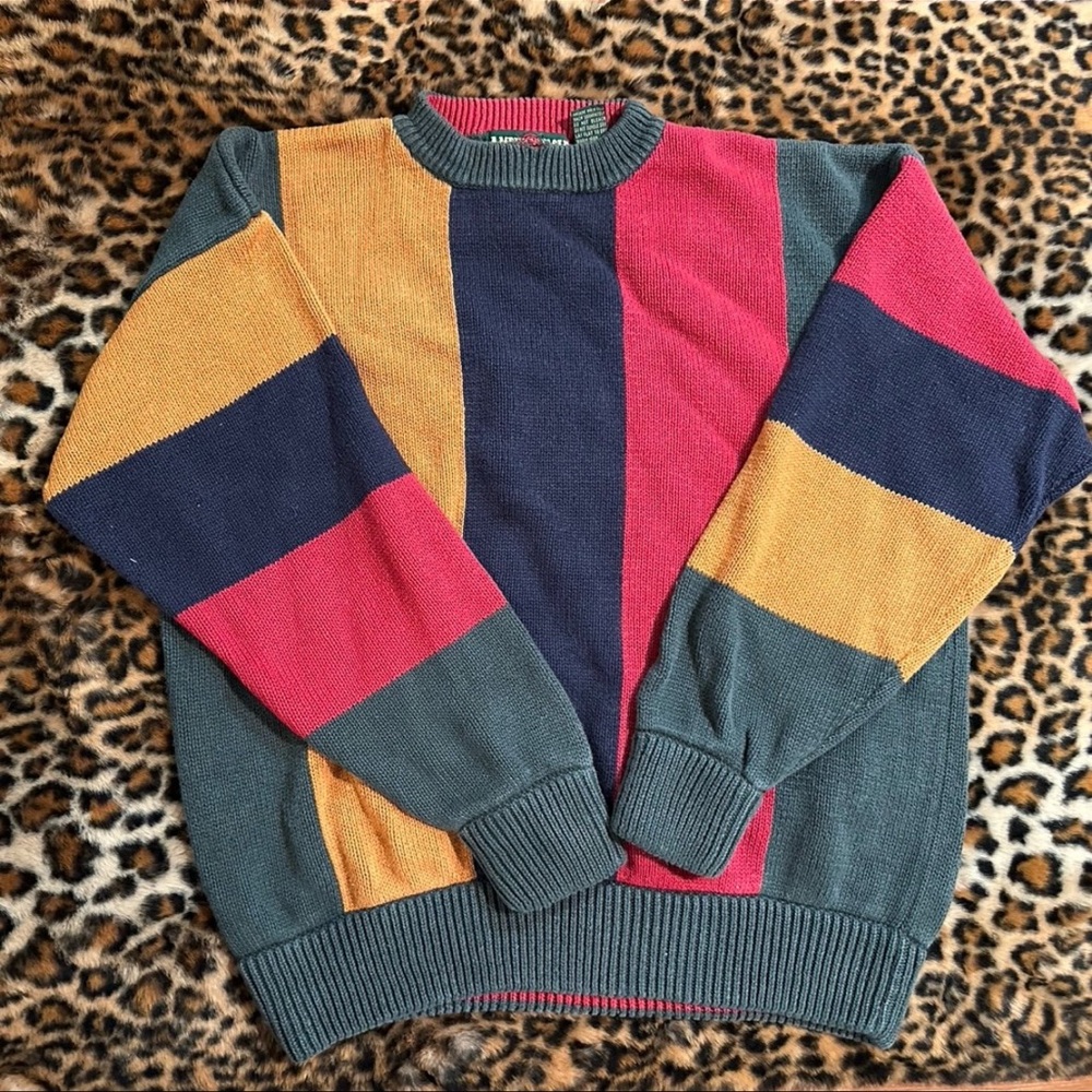 American Eagle Outfitters Multicolor Crewneck Sweater